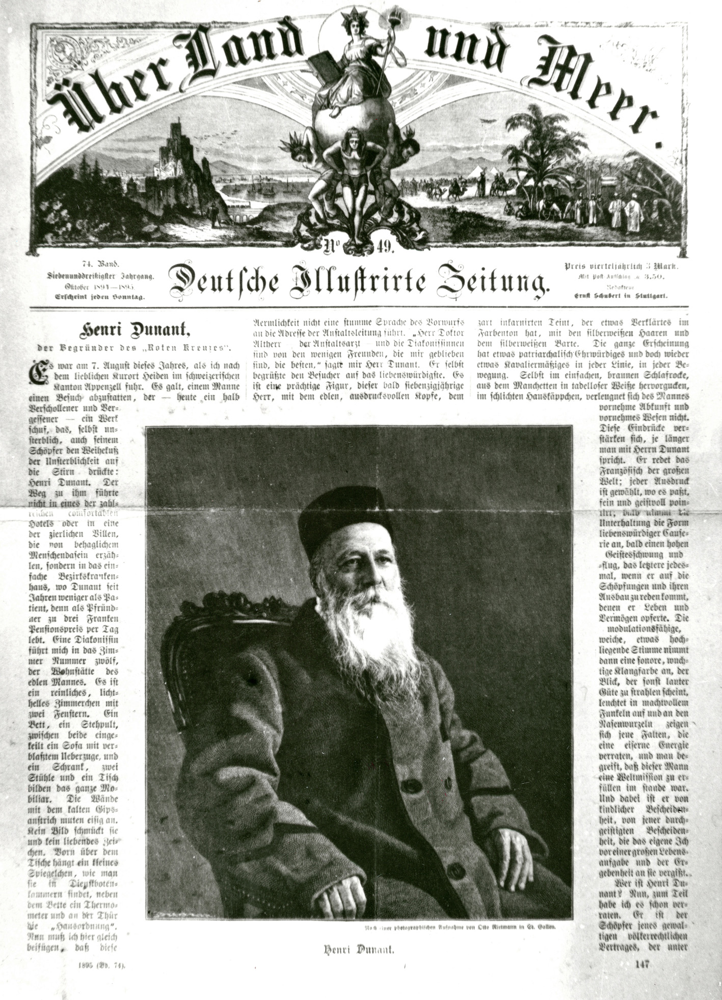 Henry Dunant in der Deutschen Illustrierten Zeitung